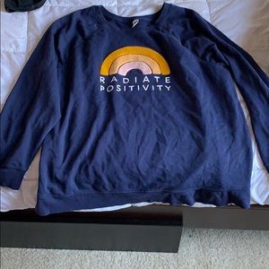 Radiate Positivity Carpet Textured Rainbow Sweater